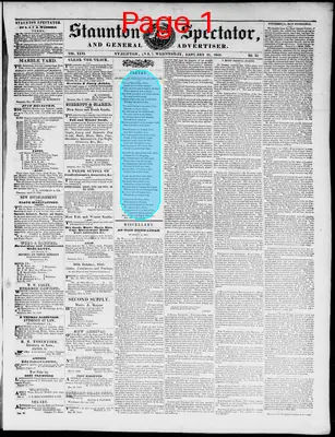 Page thumbnail for Staunton Spectator, And General Advertiser