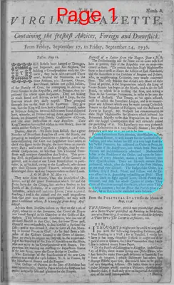 Page thumbnail for The Virginia Gazette
