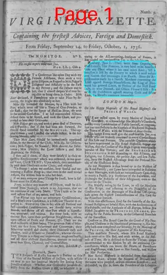 Page thumbnail for The Virginia Gazette