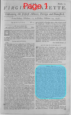 Page thumbnail for The Virginia Gazette