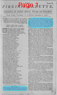 Page thumbnail for The Virginia Gazette
