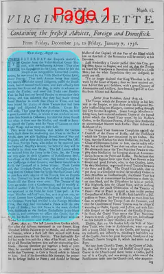 Page thumbnail for The Virginia Gazette