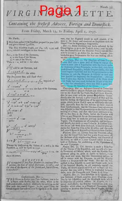 Page thumbnail for The Virginia Gazette
