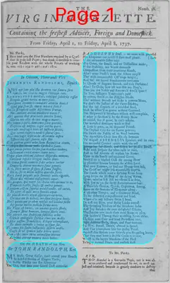 Page thumbnail for The Virginia Gazette