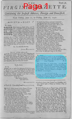 Page thumbnail for The Virginia Gazette