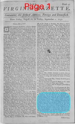 Page thumbnail for The Virginia Gazette