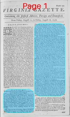 Page thumbnail for The Virginia Gazette