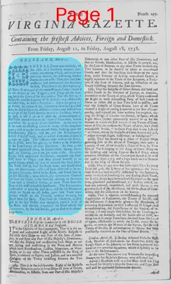 Page thumbnail for The Virginia Gazette