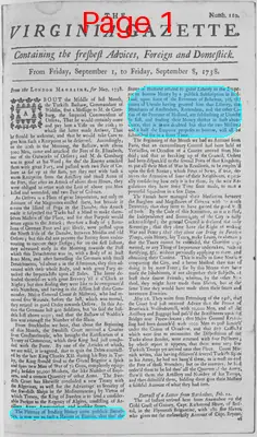Page thumbnail for The Virginia Gazette