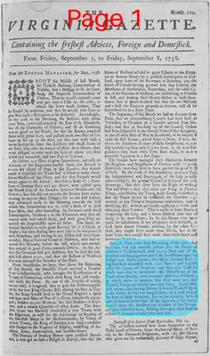 Page thumbnail for The Virginia Gazette
