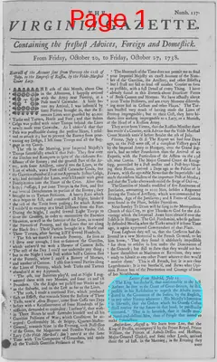 Page thumbnail for The Virginia Gazette