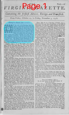 Page thumbnail for The Virginia Gazette