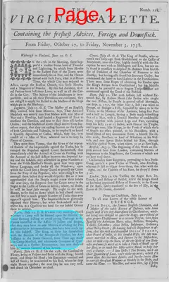 Page thumbnail for The Virginia Gazette