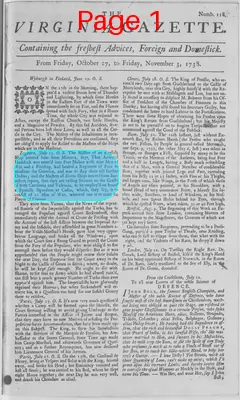 Page thumbnail for The Virginia Gazette