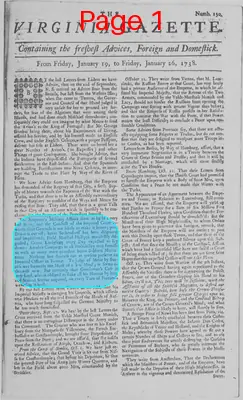 Page thumbnail for The Virginia Gazette