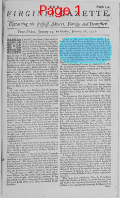 Page thumbnail for The Virginia Gazette