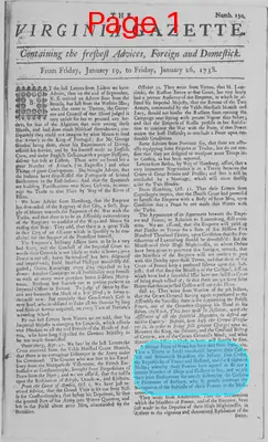 Page thumbnail for The Virginia Gazette
