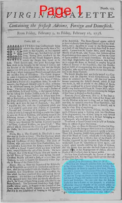 Page thumbnail for The Virginia Gazette