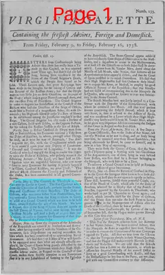Page thumbnail for The Virginia Gazette