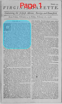Page thumbnail for The Virginia Gazette