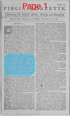 Page thumbnail for The Virginia Gazette