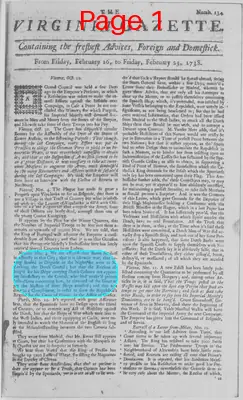 Page thumbnail for The Virginia Gazette