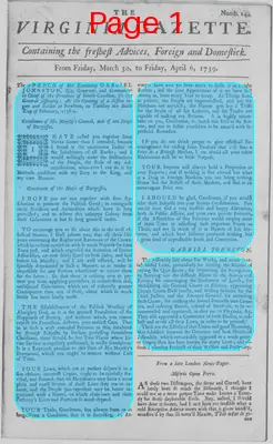 Page thumbnail for The Virginia Gazette