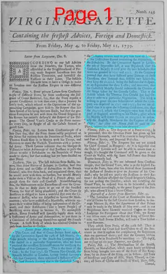 Page thumbnail for The Virginia Gazette