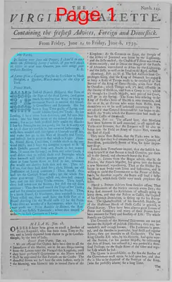 Page thumbnail for The Virginia Gazette