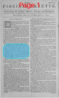 Page thumbnail for The Virginia Gazette