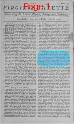 Page thumbnail for The Virginia Gazette