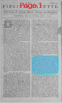 Page thumbnail for The Virginia Gazette