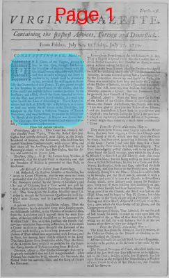 Page thumbnail for The Virginia Gazette