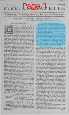 Page thumbnail for The Virginia Gazette