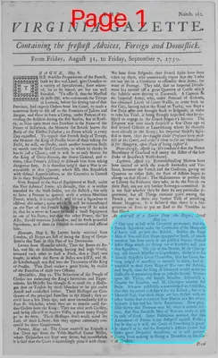 Page thumbnail for The Virginia Gazette