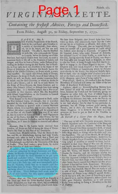 Page thumbnail for The Virginia Gazette