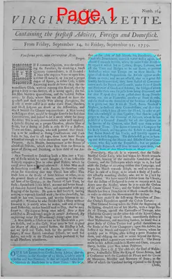 Page thumbnail for The Virginia Gazette