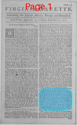 Page thumbnail for The Virginia Gazette