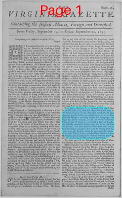 Page thumbnail for The Virginia Gazette