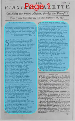Page thumbnail for The Virginia Gazette