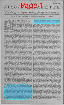 Page thumbnail for The Virginia Gazette