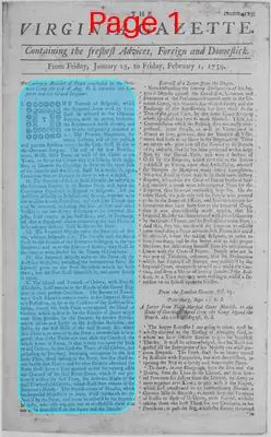 Page thumbnail for The Virginia Gazette