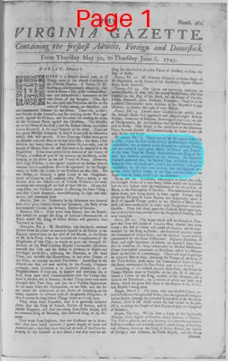 Page thumbnail for The Virginia Gazette