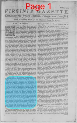 Page thumbnail for The Virginia Gazette