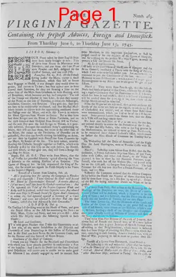 Page thumbnail for The Virginia Gazette