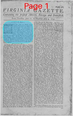 Page thumbnail for The Virginia Gazette