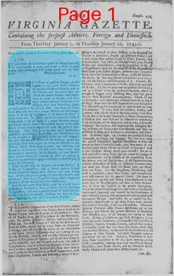 Page thumbnail for The Virginia Gazette