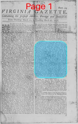 Page thumbnail for The Virginia Gazette