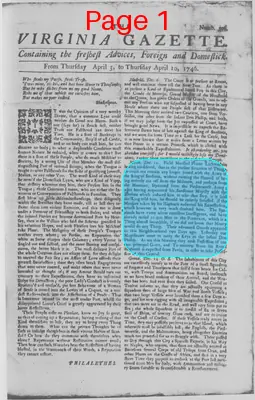 Page thumbnail for The Virginia Gazette