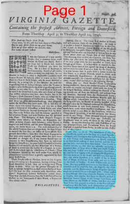 Page thumbnail for The Virginia Gazette